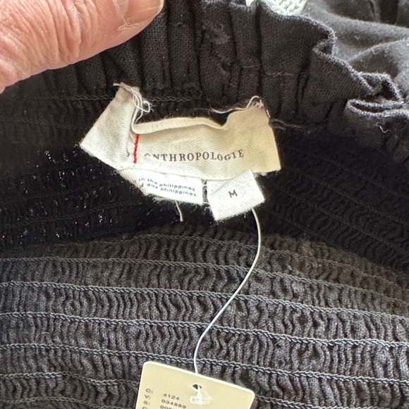 Anthropologie Black Strapless Jumpsuit with Eyelet Detail - Picture 10 of 11